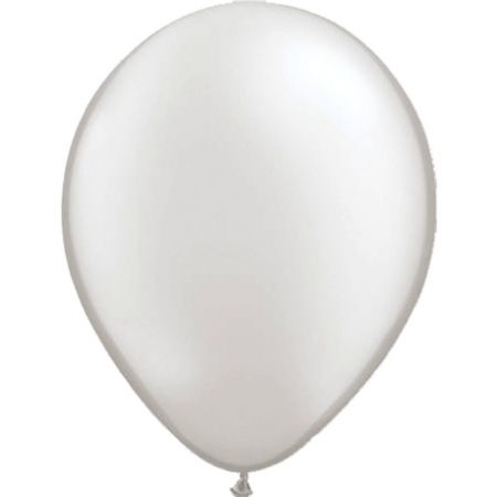 Zilveren ballonnen metallic 8x