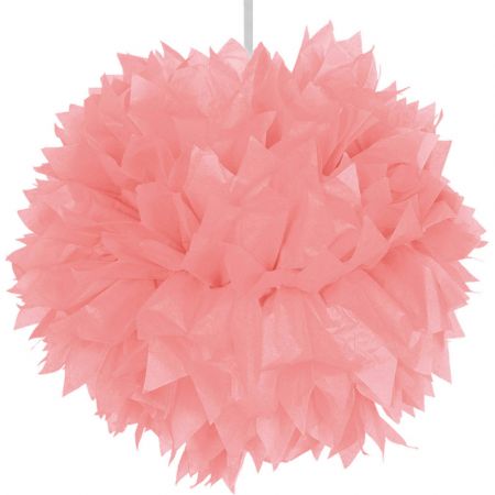 Grote pompom roze 30 cm