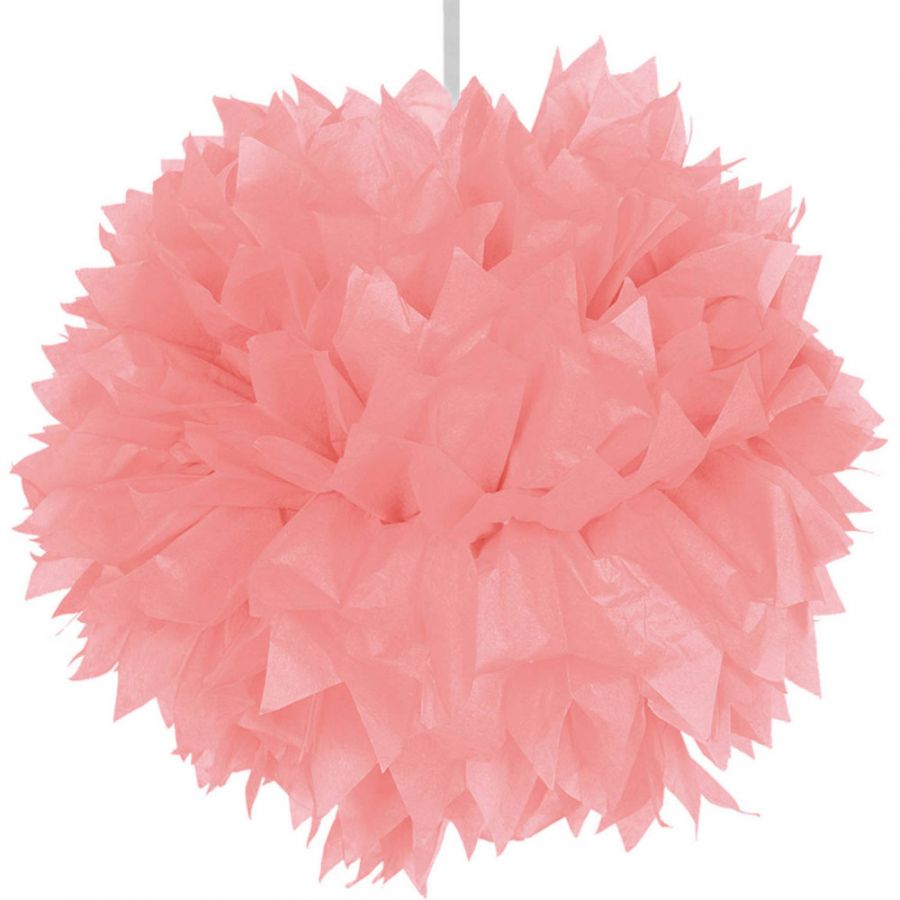 Grote pompom roze 30 cm