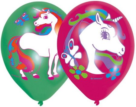 Unicorn ballonnen 6x