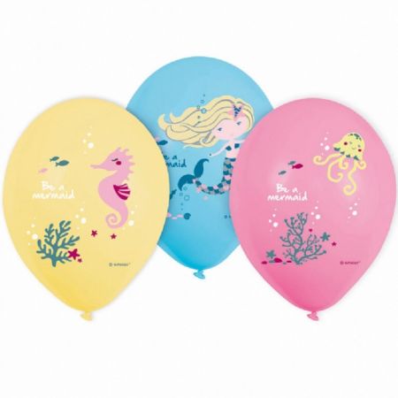 Schattige zeemeerminnen ballonnen 6x